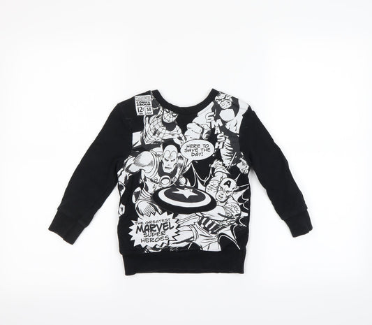 Preloved George  Girls Black   Pullover Jumper Size 2-3 Years - Front