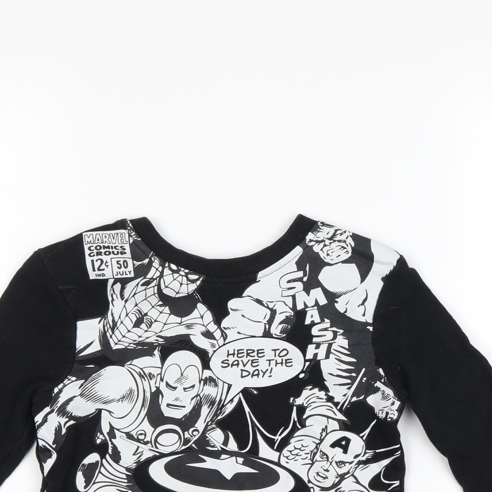 George  Girls Black   Pullover Jumper Size 2-3 Years