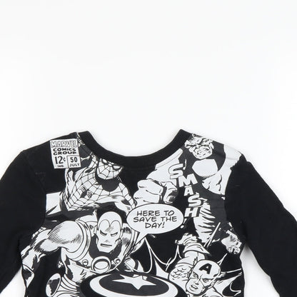 Close-up detail of George girls’ black jumper, size 2-3, years