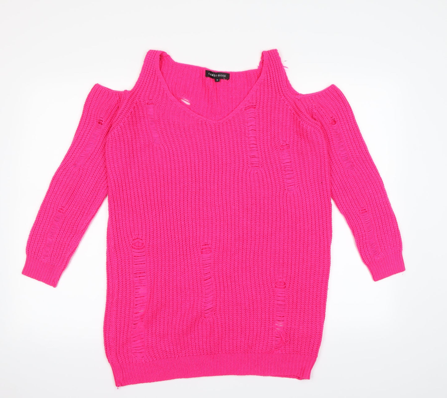Cameo Rose Womens Pink   Pullover Jumper Size 12  - Ruched