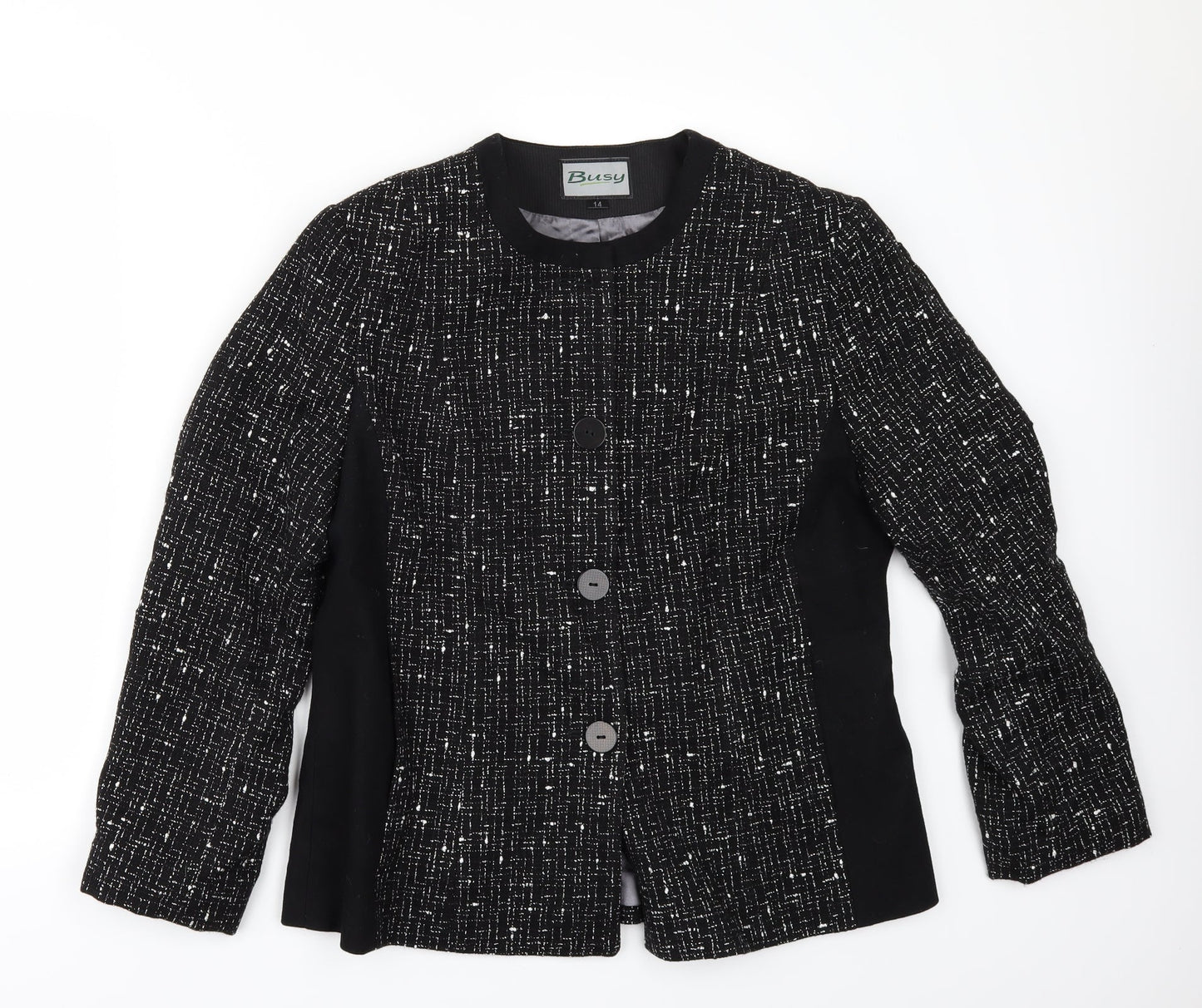 Busy Womens Black   Jacket  Size 14