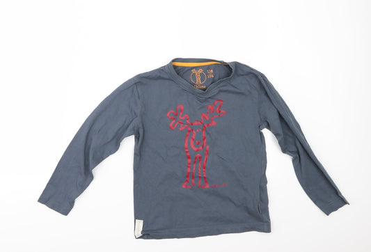 elkline Boys Blue   Basic T-Shirt Size 8-9 Years