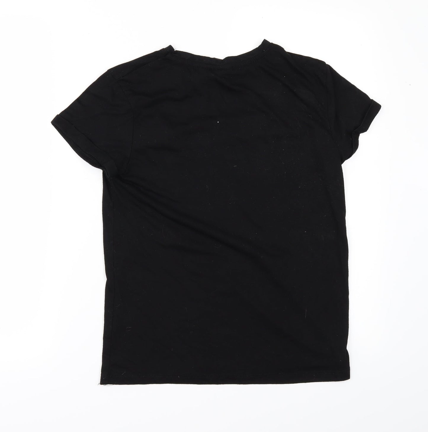 Primark Womens Black   Basic Polo Size 8  - Jurassic Park