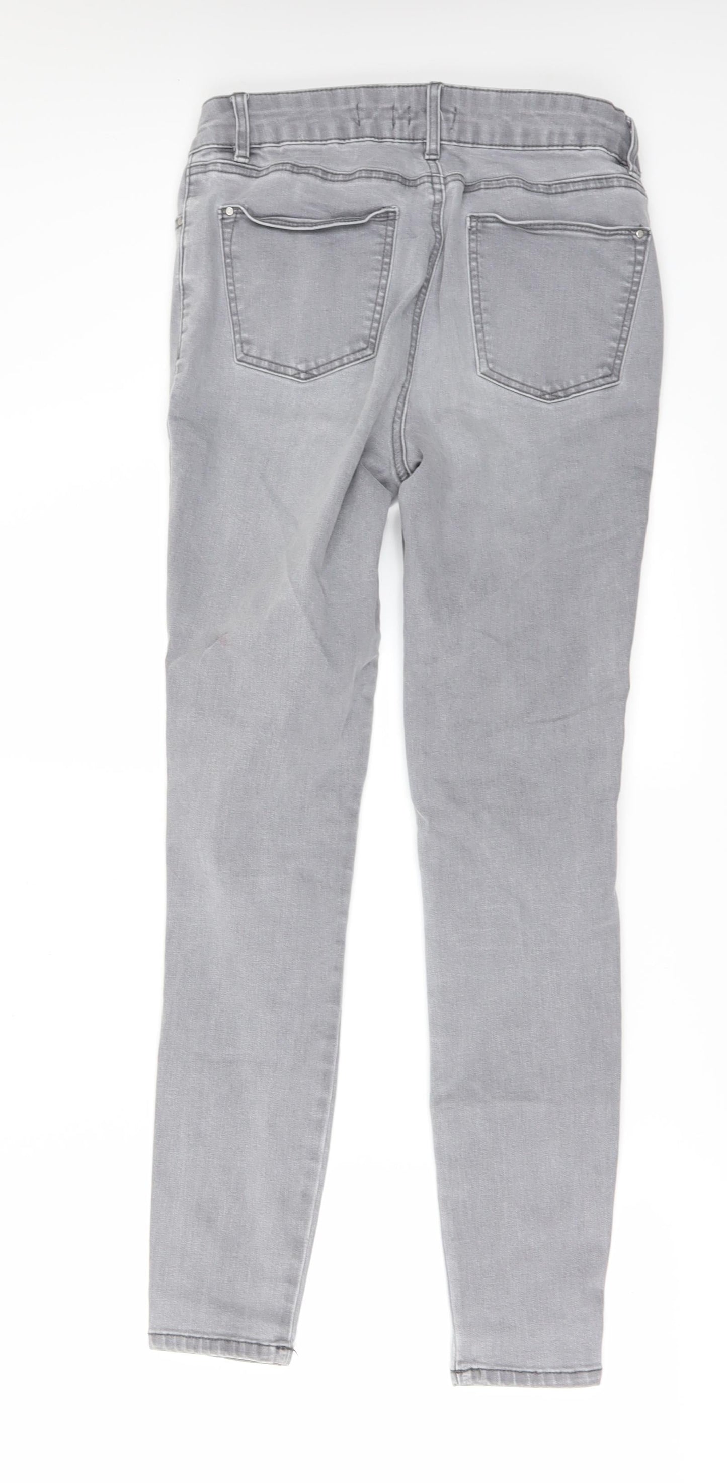 TU Womens Grey  Denim Mom Jeans Size 8 L28 in