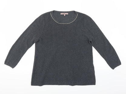 Additional front view of Next women’s grey jumper, size UK 12