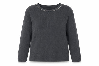 Front view of Next women’s grey jumper, size UK 12