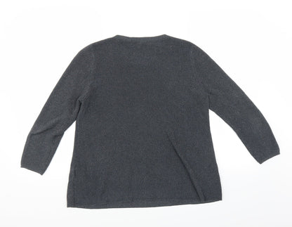 Back view of Next women’s grey jumper, size UK 12