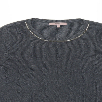 Close-up detail of Next women’s grey jumper, size UK 12