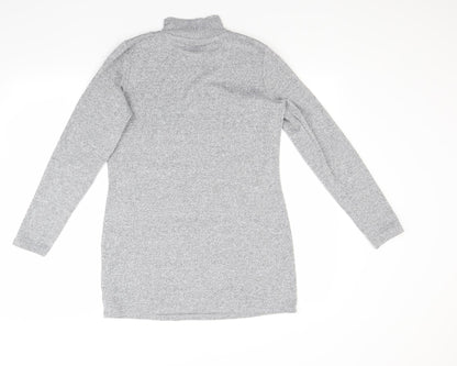 Back view of George women’s grey henley jumper, size UK 10