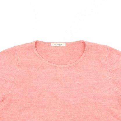 Close-up detail of Classics women’s red jumper, size UK 12