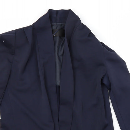 Close-up detail of F&F women’s blue jacket, size UK 10