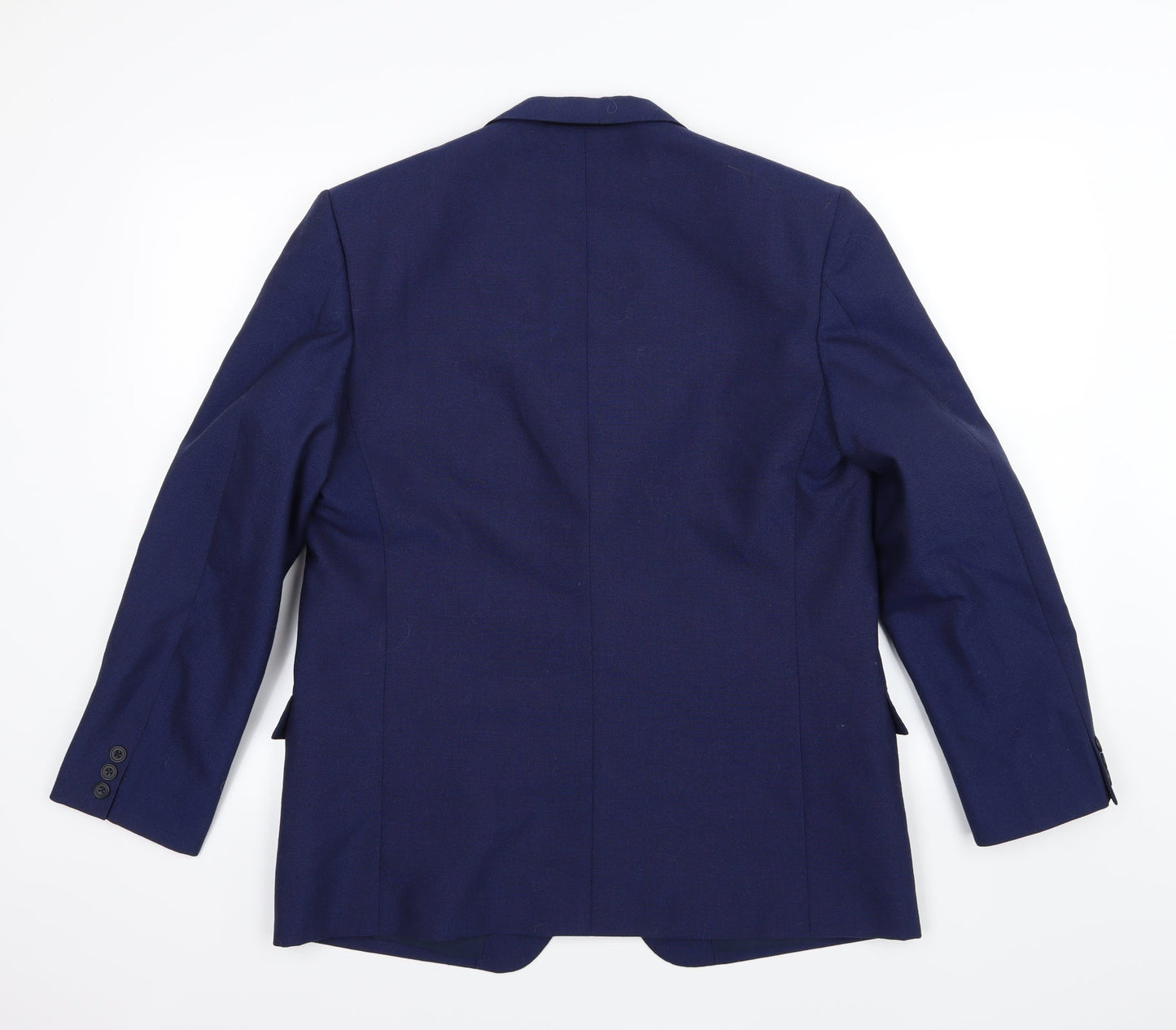 Preworn Mens Blue  Rayon Jacket Suit Jacket Size 36
