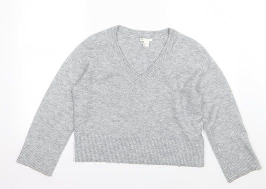 H&M Womens Grey  Knit Pullover Jumper Size XS