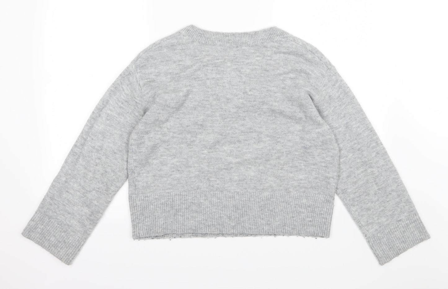 H&M Womens Grey  Knit Pullover Jumper Size XS