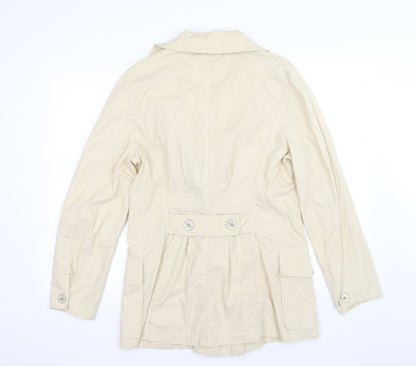 Back view of ESPRIT women’s beige jacket, size XS