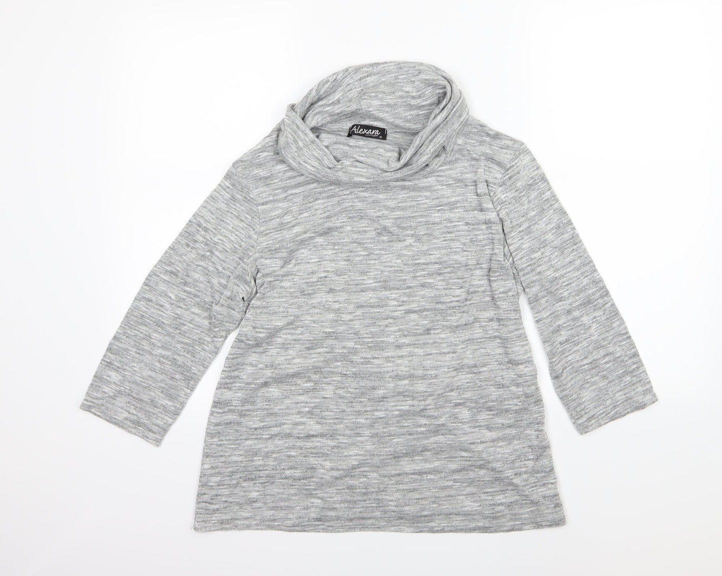 Alexara Womens Grey  Knit Pullover Jumper Size 16