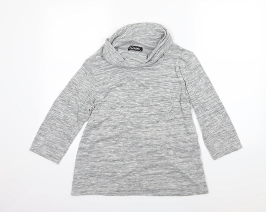 Alexara Womens Grey  Knit Pullover Jumper Size 16