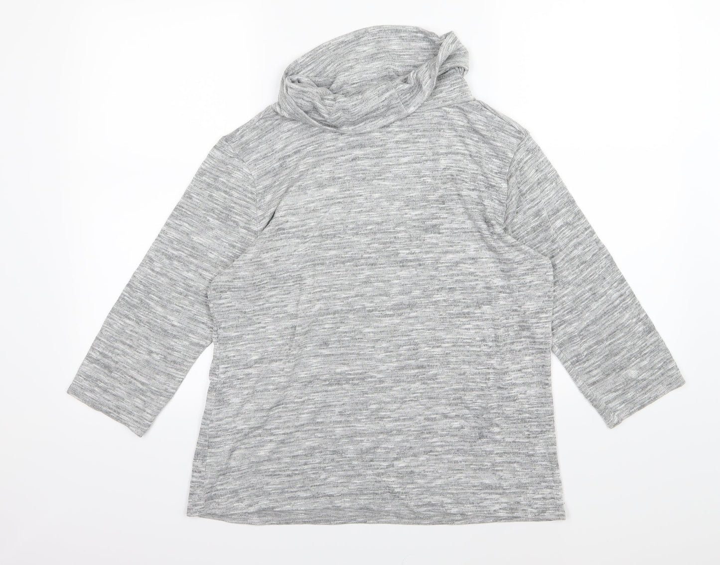 Alexara Womens Grey  Knit Pullover Jumper Size 16