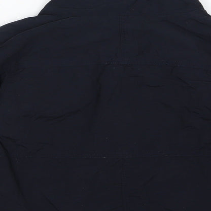 Brand and care label for Avenue boys’ blue jacket, size 4, years