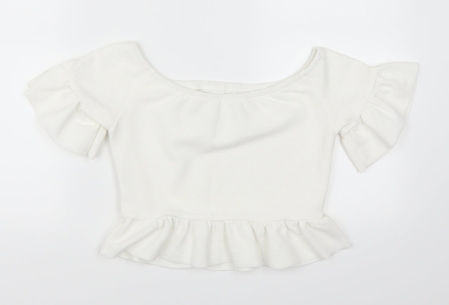 Preworn Womens White   Cropped Blouse Size S
