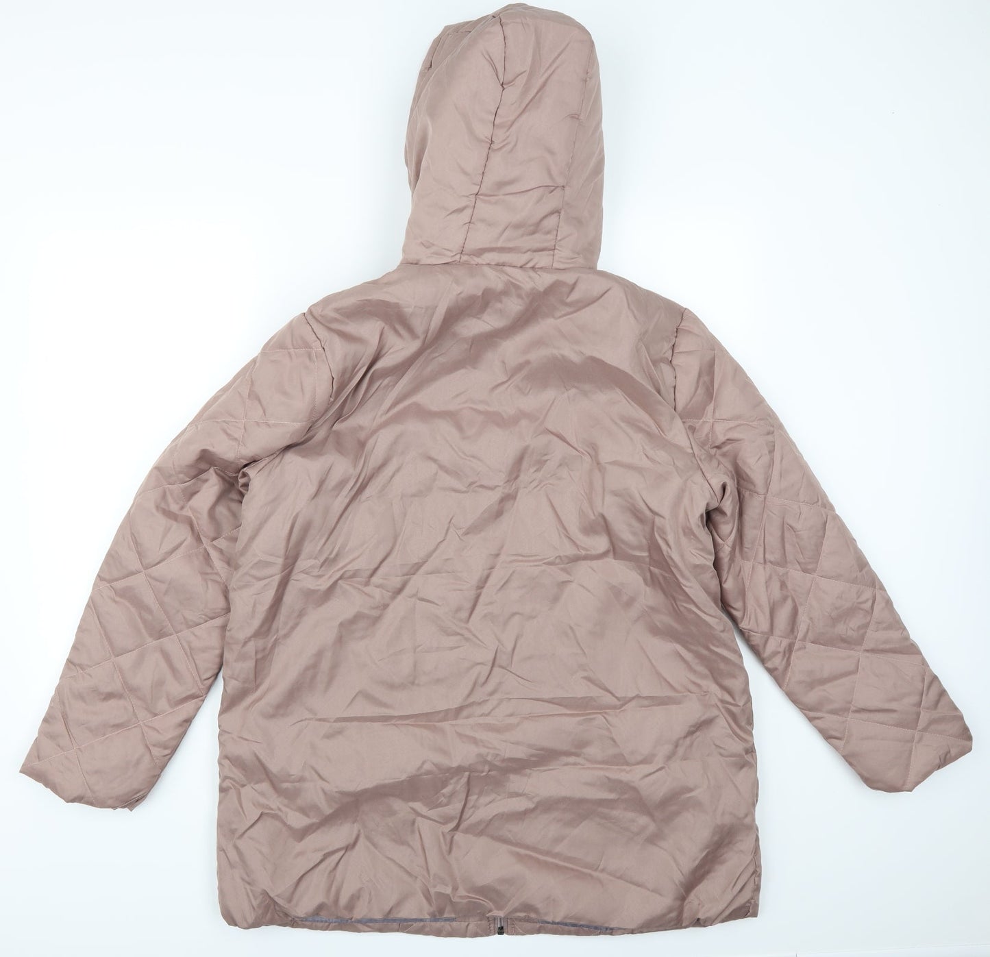 Anne De Lancay Womens Pink   Quilted Coat Size M