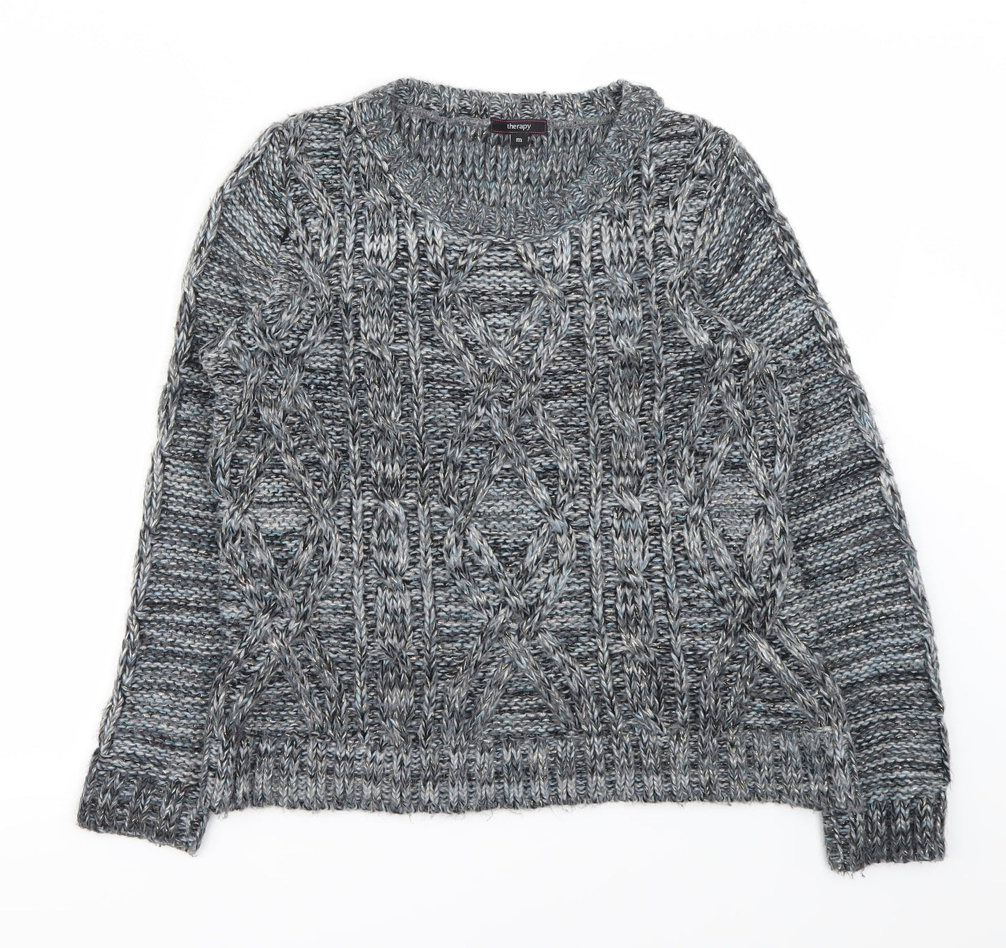 Therapy  Womens Grey   Pullover Jumper Size M