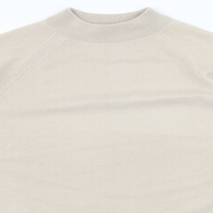 Close-up detail of Berkertex women’s ivory knit jumper, size UK 10