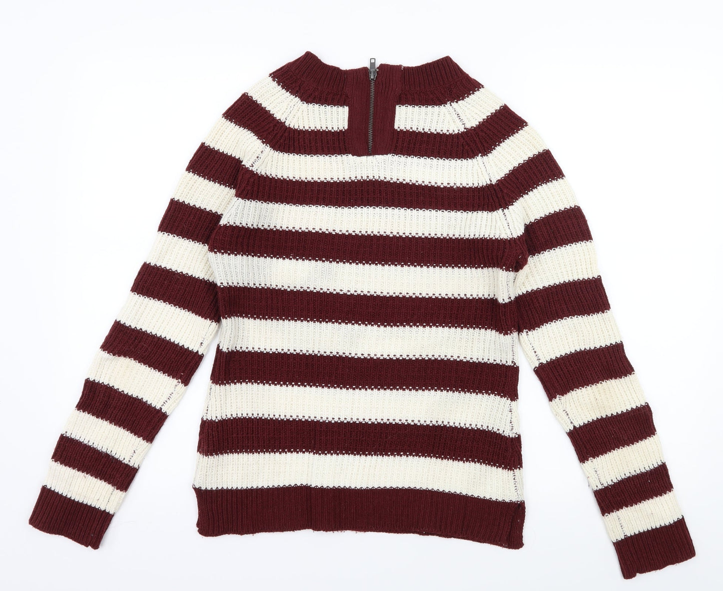 Atmosphere Womens Red Striped Knit Pullover Jumper Size 10