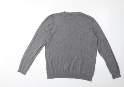 Back view of New Look men’s grey knit jumper, size L