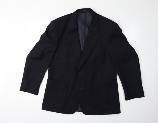 Preworn Mens Blue   Jacket Suit Jacket Size 40