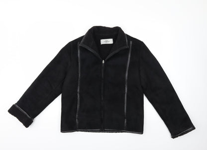 Additional front view of Style Collection women’s black jacket coat, size UK 12