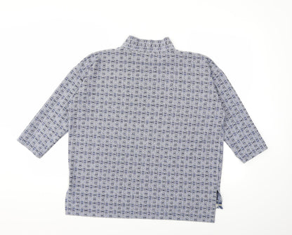 Back view of Nutmeg women’s blue basic t-shirt, size UK 10