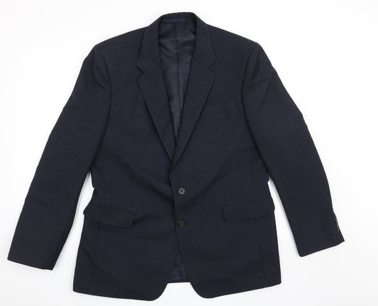 Grendale Mens Blue Striped  Jacket Blazer Size 42