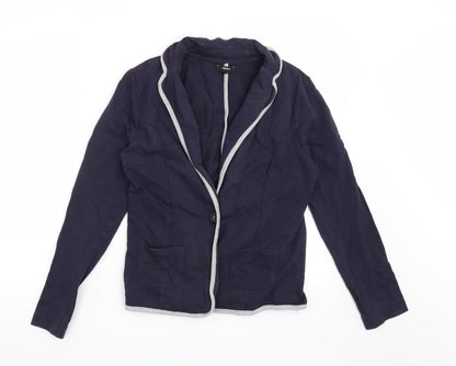 Additional front view of Papaya women’s blue jacket blazer, size UK 12
