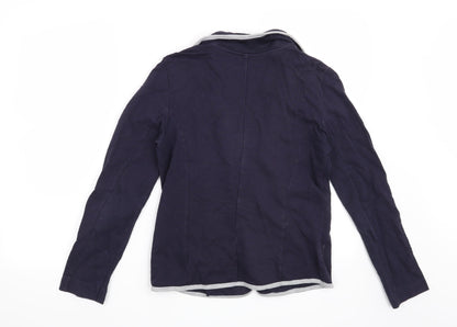 Back view of Papaya women’s blue jacket blazer, size UK 12