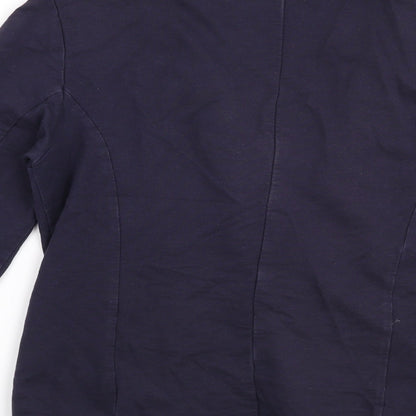Brand and care label for Papaya women’s blue jacket blazer, size UK 12