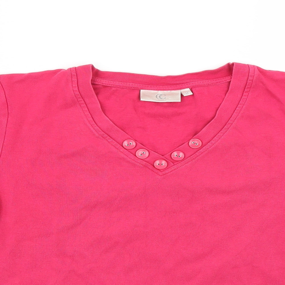 Country Casuals Womens Pink Basic T-Shirt Size M