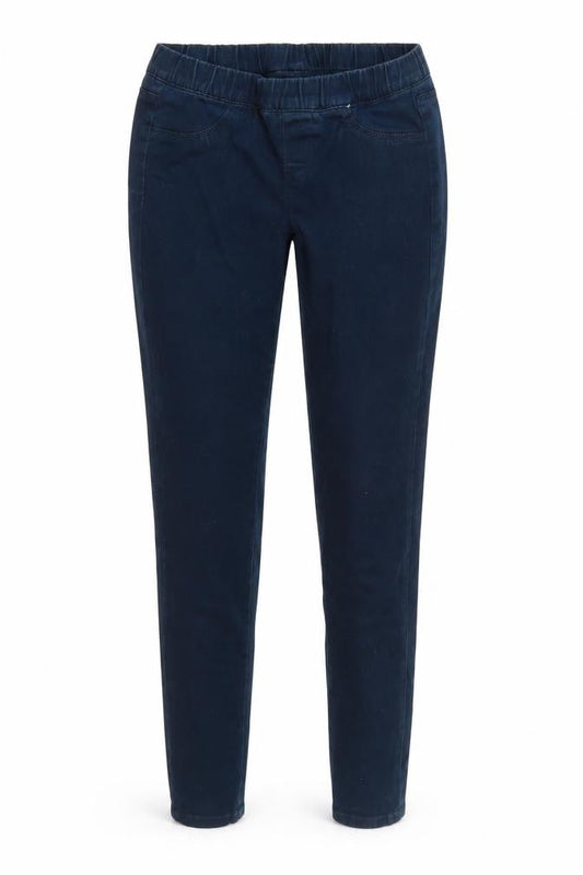Front view of Denim & Co. women’s blue skinny jeans, size UK 6, 31-inch leg
