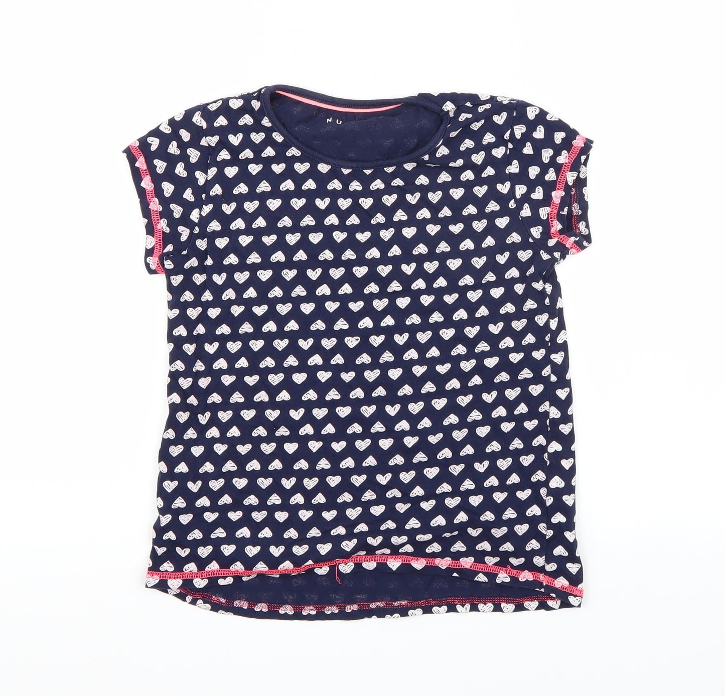 Nutmeg Girls Blue  Rayon Basic T-Shirt Size 8-9 Years