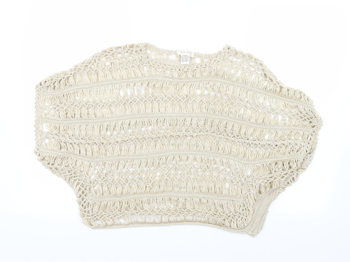 Sans Souci Womens Beige   Pullover Jumper Size M