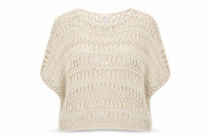 Front view of Sans Souci women’s beige jumper, size M