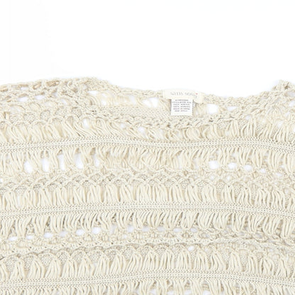 Close-up detail of Sans Souci women’s beige jumper, size M