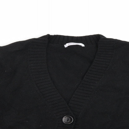 Close-up detail of Damart women’s black jumper, size UK 12