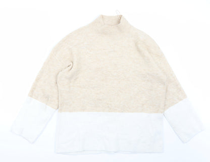 Additional front view of Love Knitwear women’s beige jumper, size UK 12
