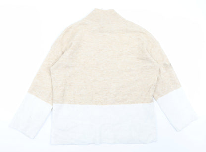 Back view of Love Knitwear women’s beige jumper, size UK 12