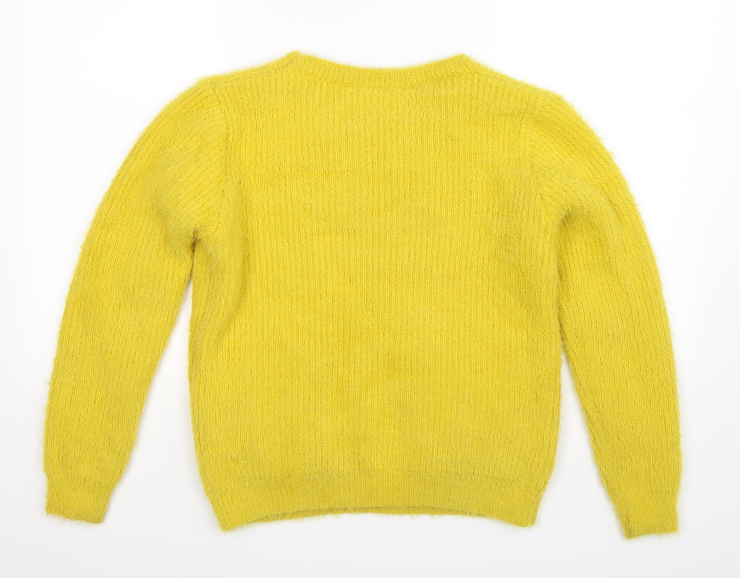 TU Womens Yellow  Knit Pullover Jumper Size 14