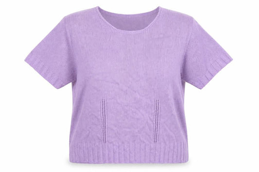Front view of Berkertex women’s purple knit jumper, size UK 16
