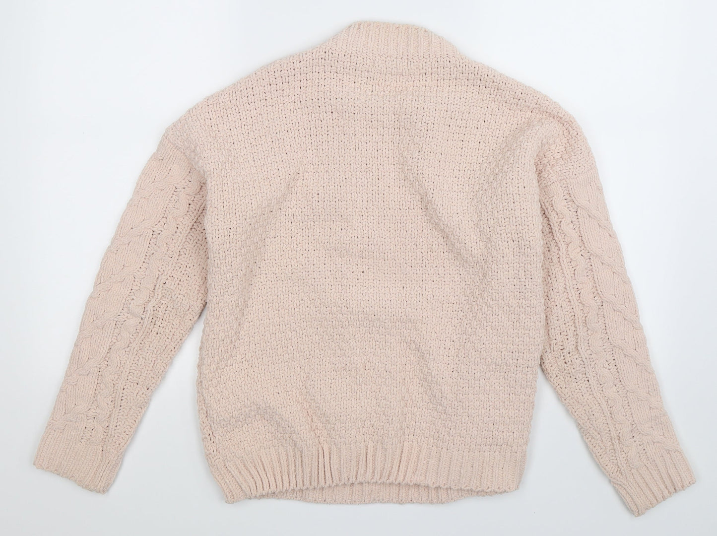 Papaya Womens Beige  Knit Pullover Jumper Size S  - Oversized