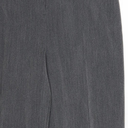 Close-up detail of Debenhams women’s grey trousers, size UK 14, 29-inch leg