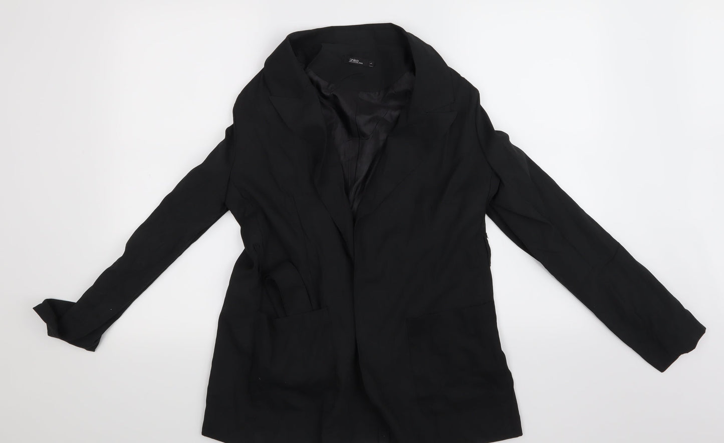 Unika Womens Black   Overcoat Jacket Size 14